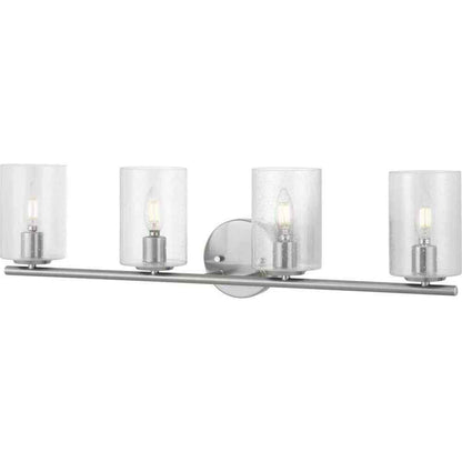 Hampton Bay Champlain 4-Light Brushed Nickel Modern Bathroom Vanity Light