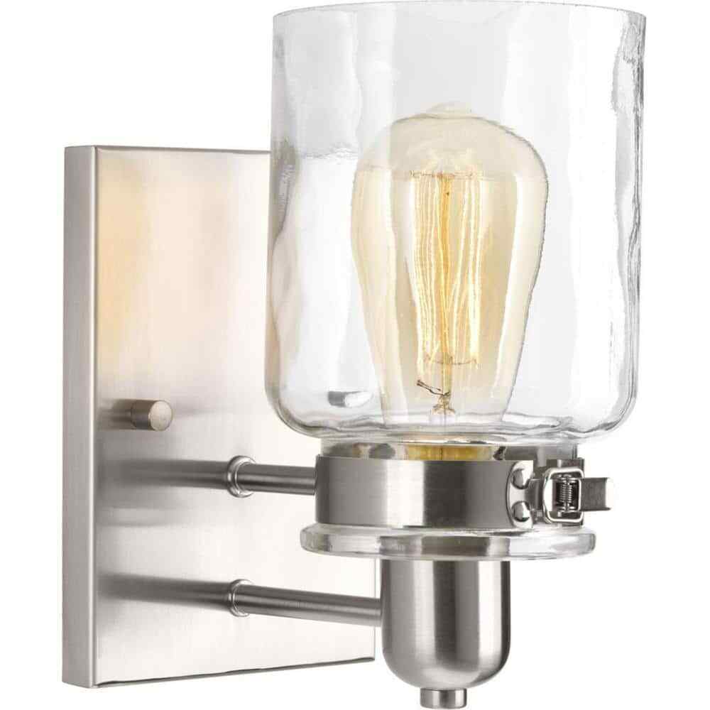 Progress Lighting Calhoun 5 in. 1-Light Brushed Nickel Farmhouse Vanity Light