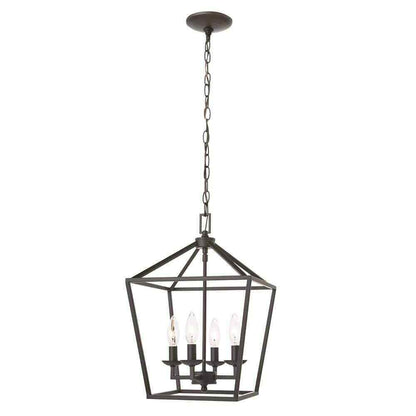 Home Decorators Weyburn 4-Light Bronze Farmhouse Chandelier Light Fixture