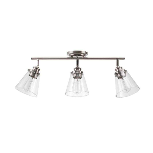 Globe Electric Jackson 2 ft. 3-Light Brushed Nickel Fixed Track Lighting Kit