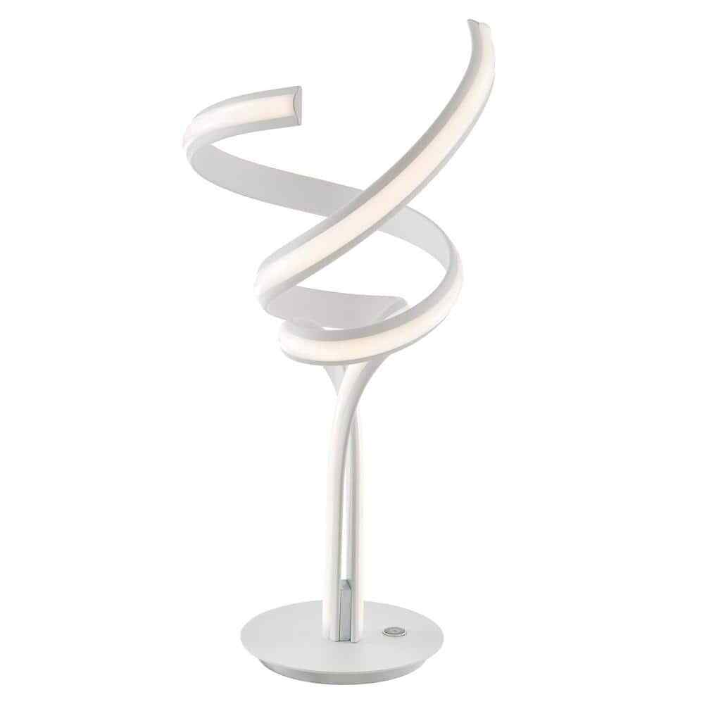 Finesse Decor Munich 22 in. 28-Watt White Integrated LED Table Lamp TL-004-W