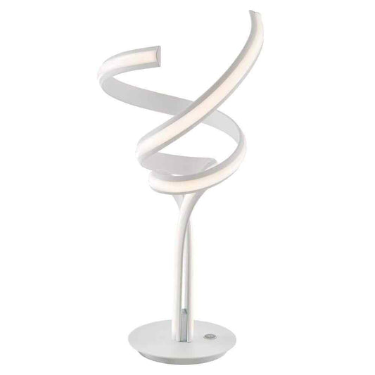 Finesse Decor Munich 22 in. 28-Watt White Integrated LED Table Lamp TL-004-W