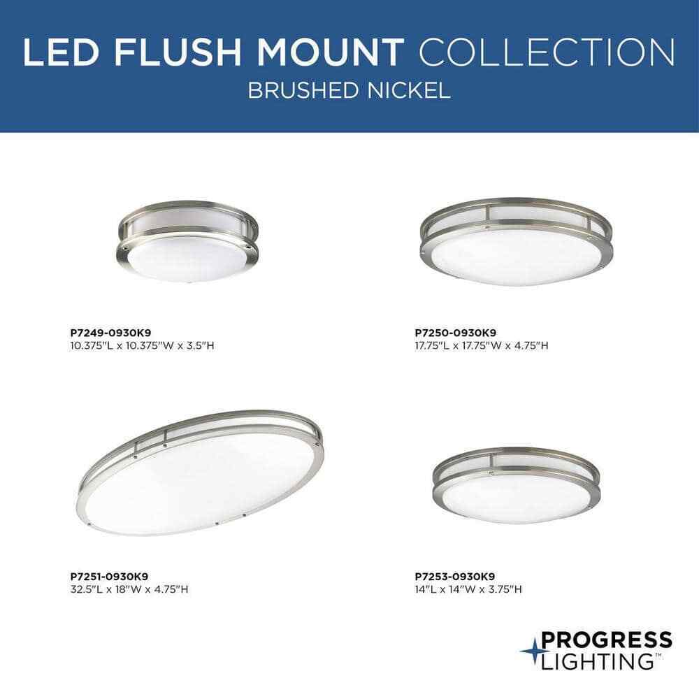 Progress Lighting 14 in. CTC COMM 23W Brushed Nickel Integrated LED Flush Mount