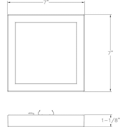 Progress Lighting Everlume White Integrated LED Edgelit Square Semi-Flush Mount