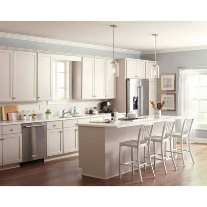 Hampton Bay Mullins 6.75 in. 1-Light Brushed Nickel Mini Pendant