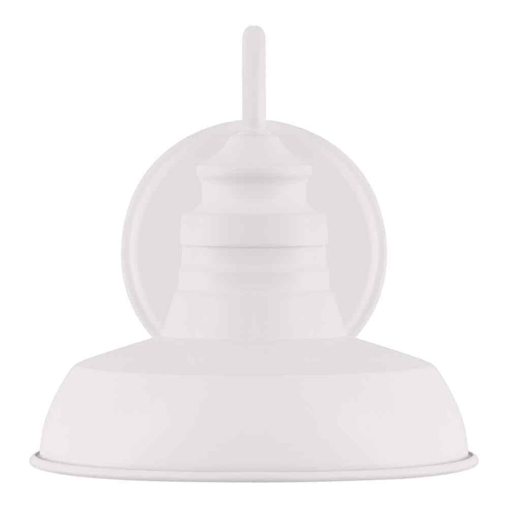Hampton Bay Elmcroft 7.63 in. 1-Light Designer White Wall Mount Sconce Light