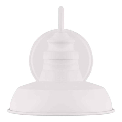 Hampton Bay Elmcroft 7.63 in. 1-Light Designer White Wall Mount Sconce Light