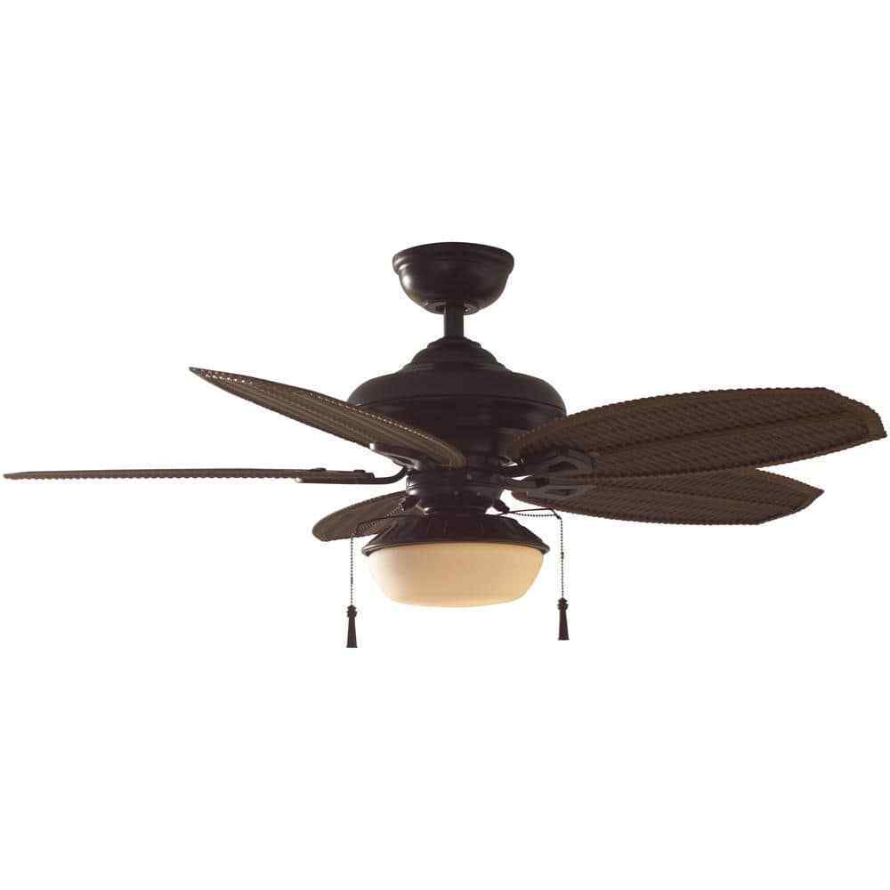 Hampton Bay Palm Beach III 48 in. LED Indoor/Outdoor Natural Iron Ceiling Fan