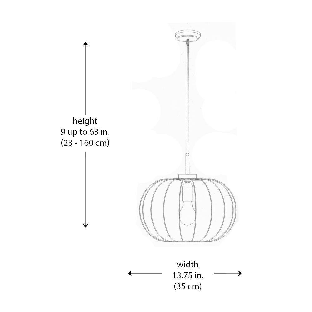 Bel Air Lighting 1-Light White Globe Hanging Kitchen Pendant Light