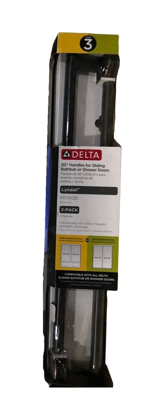 Delta Lyndall 20 in. Shower and Bathtub Door Handles in Oil Rubbed Bronze 2-Pack