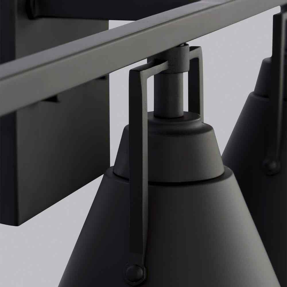 Home Decorators Insdale 4-Light Matte Black Modern Industrial Vanity Light