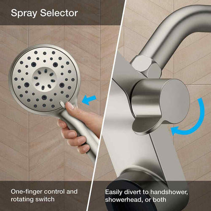 KOHLER Claro 1-Spray Dual Wall Mount Fixed and Handheld Shower Head 1.75 GPM