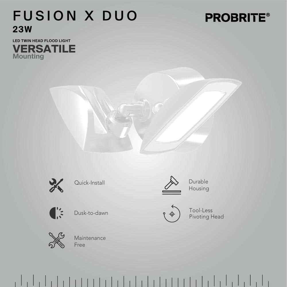 PROBRITE 150W Equivalent White Integrated LED Flood Light