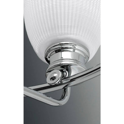 Progress Lighting Lucky 3-Light Brushed Nickel Glass Coastal Bath Vanity Light