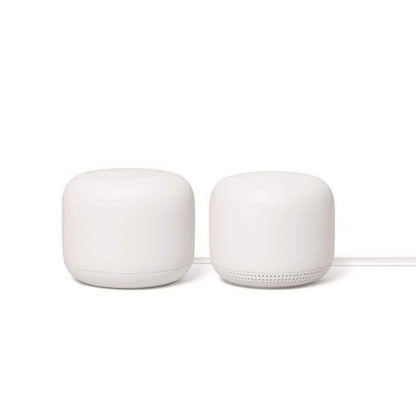 Google Nest Wifi - Mesh Router AC2200 and 1 Point w/ Google Assistant - 2 Pack