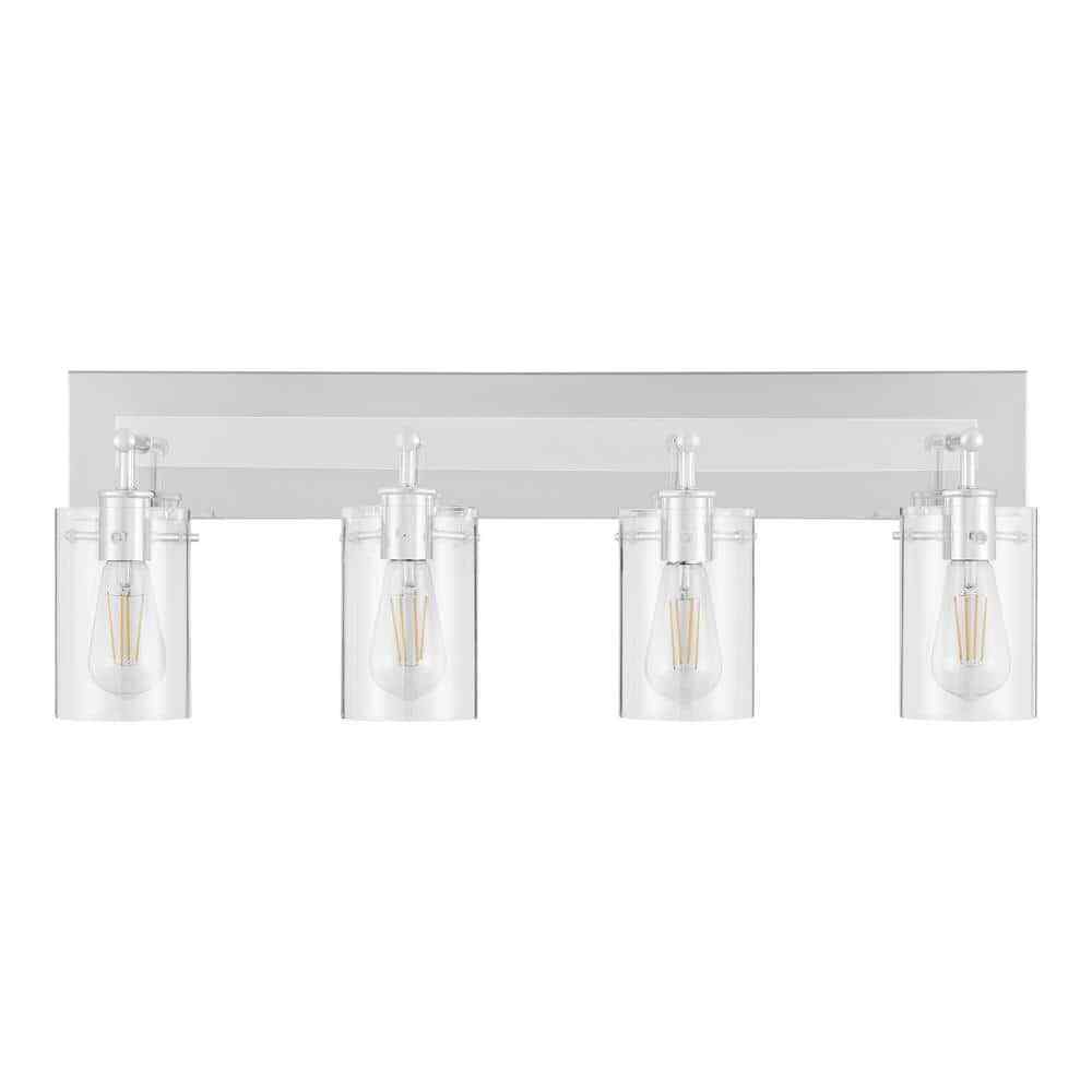 Hampton Bay Regan 29.25 in. 4-Light Chrome Bathroom Vanity Light
