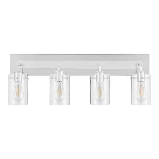 Hampton Bay Regan 29.25 in. 4-Light Chrome Bathroom Vanity Light