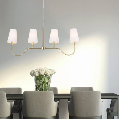 Hampton Bay Vernon Hills 4-Light Antique Brass Island Pendant Light