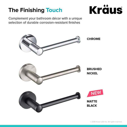 KRAUS Elie Bathroom Toilet Paper Holder in Matte Black KEA-18829MB