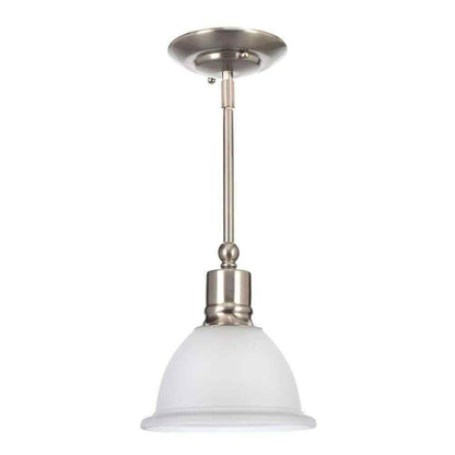 Progress Lighting Madison Collection 7.5 in. 1-Light Brushed Nickel Mini Pendant