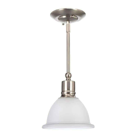 Progress Lighting Madison Collection 7.5 in. 1-Light Brushed Nickel Mini Pendant