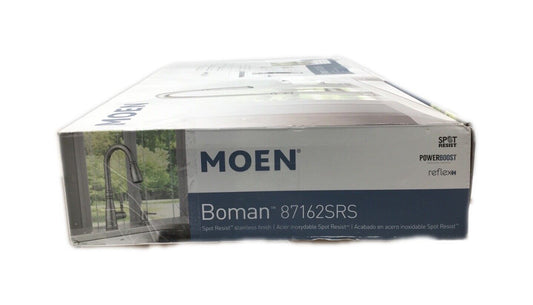MOEN Boman Single Handle Pull-Down Sprayer Kitchen Faucet w/ Reflex + PowerBoost