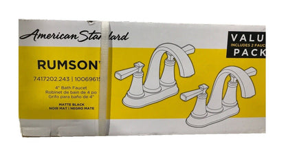 American Standard Rumson 4 in. Centerset Double Handle Bathroom Faucet MB 2-Pack