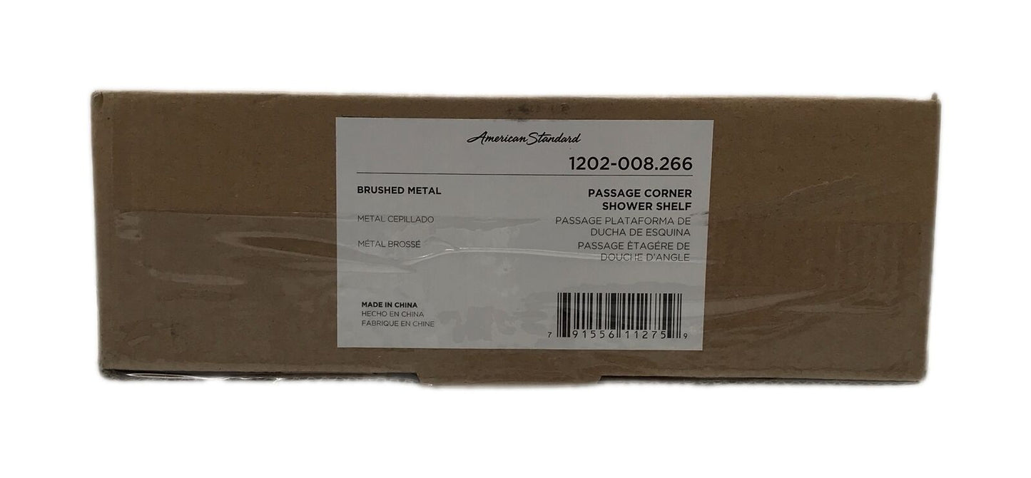 American Standard Passage Corner Shower Shelf in Brushed Metal 1202-008.266