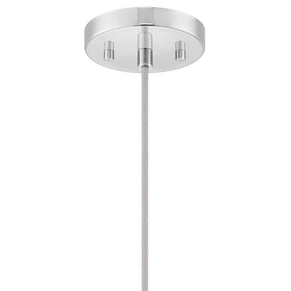 Home Decorators Pompton Chrome Light Fixture w/ White Ribbed Glass Globe Shade