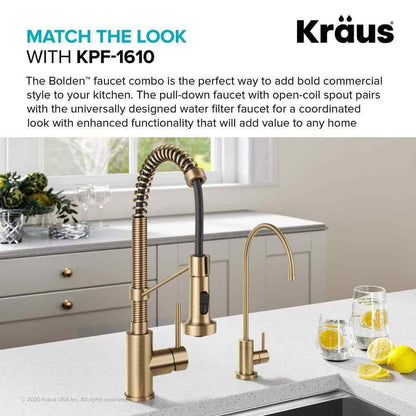 KRAUS Purita Single Handle 100% Lead-Free Beverage Faucet in Brushed Gold