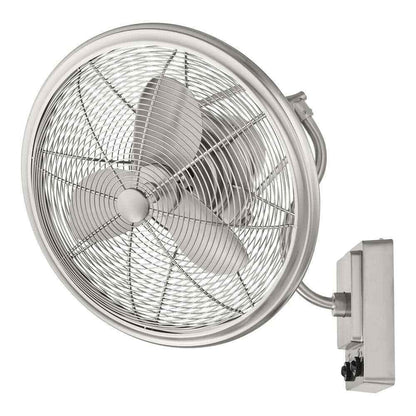 Home Decorators Bentley II 18 in. Brushed Nickel Oscillating Wall Fan