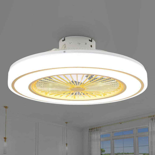 Oaks Aura 20in.LED White Bladeless Smart App Control Low Profile Ceiling Fan