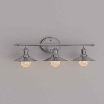 Home Decorators Glenhurst 25 in. 3-Light Brushed Nickel Bathroom Vanity Light