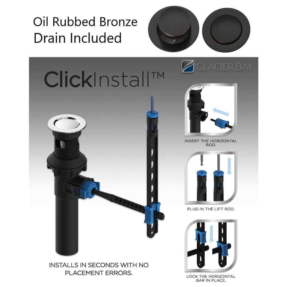 Glacier Bay Builders 4 in. Centerset Double Handle Low-Arc Bathroom Faucet