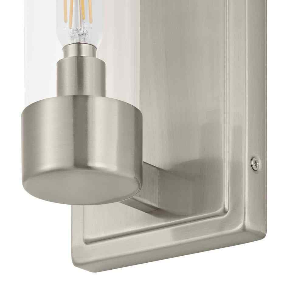 Home Decorators Closmere 5 in.1-light Brushed Nickel Indoor Wall Sconce