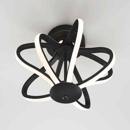 Artika Meridian 12 in. Modern Black Integrated LED Flush Mount Ceiling Light
