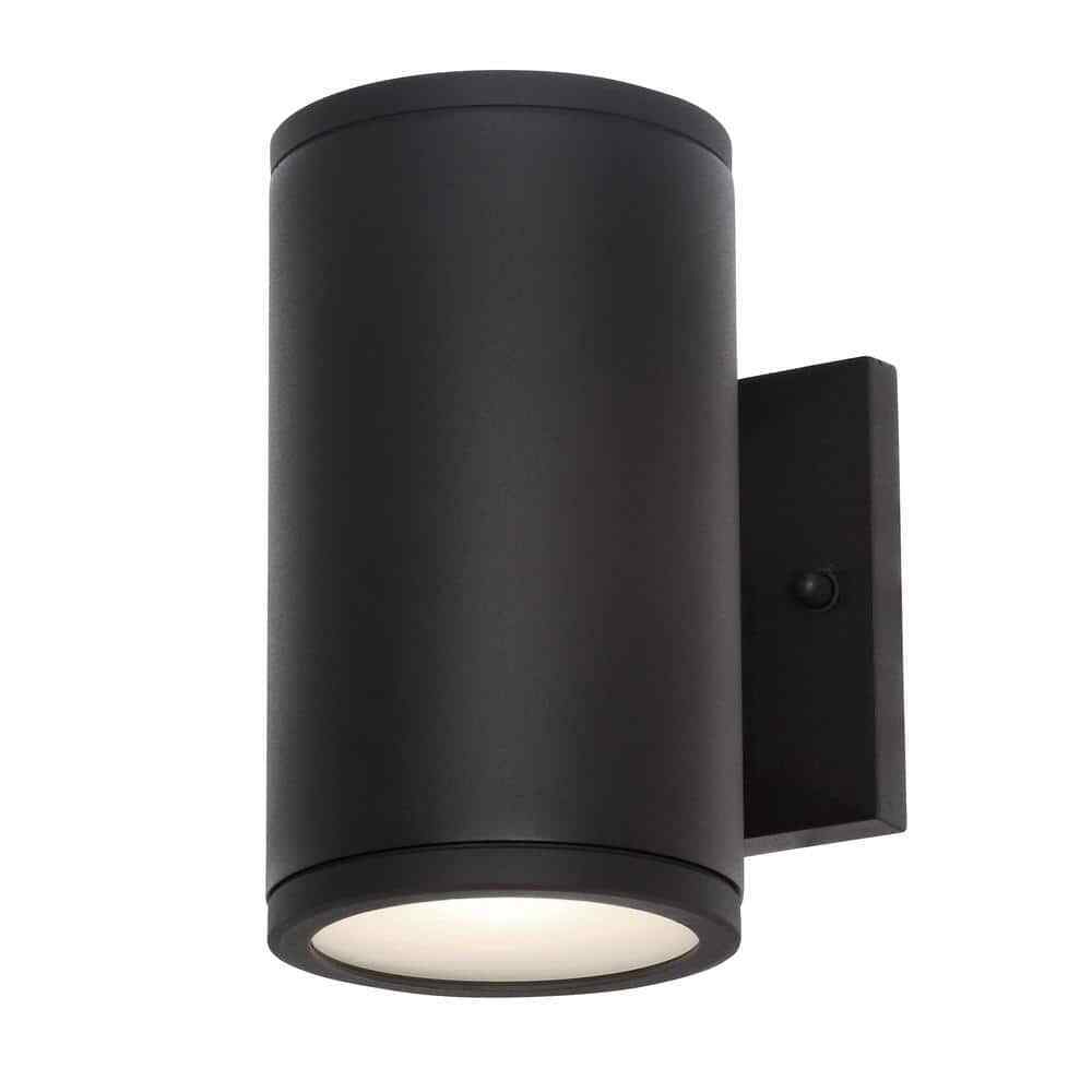 Home Decorators Collection Rodham Black LED Outdoor Wall Lantern Sconce
