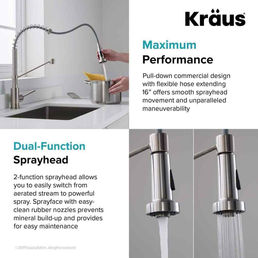 KRAUS Bolden Single-Handle Pull-Down Sprayer Kitchen Faucet