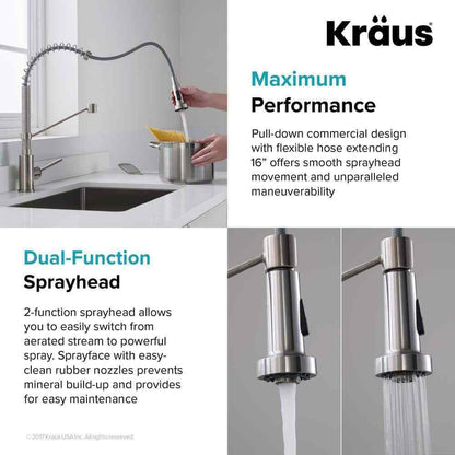 KRAUS Bolden Single-Handle Pull-Down Sprayer Kitchen Faucet
