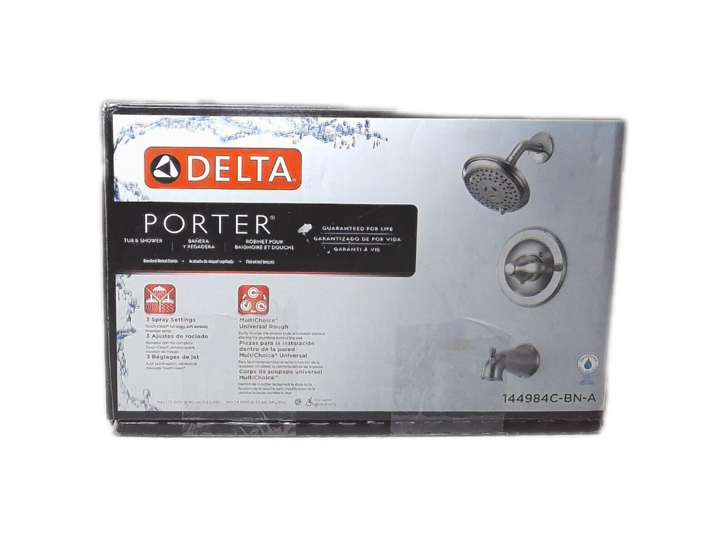 Delta Porter Single-Handle 3-Spray Tub and Shower Faucet in Brushed Nickel
