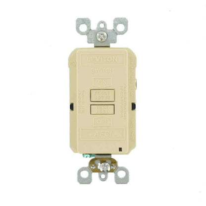 Leviton 20 Amp Arc Fault Circuit Interrupter AFCI Blank Face Outlet Ivory
