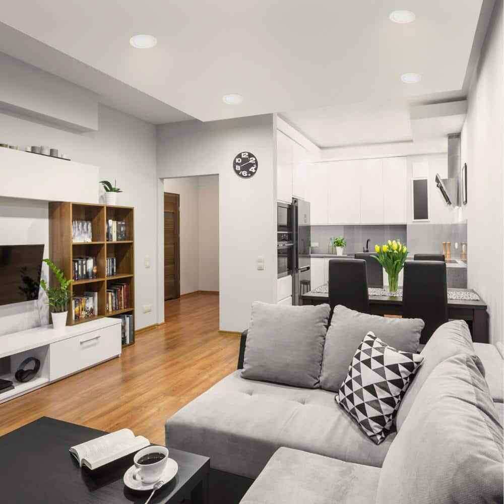Commercial Electric 6 in. White Flush Round Wet Rated LED  Recessed Lighting Kit