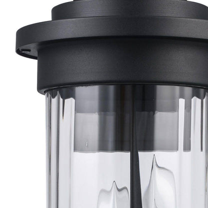 Bel Air Lighting Carmel 3-Light Black Outdoor Wall Light Fixture w/ Clear Glass