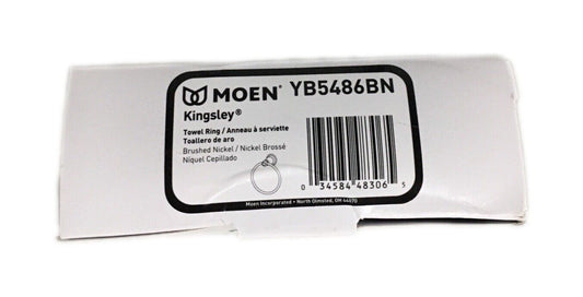 MOEN Kingsley Towel Ring in Brushed Nickel YB5486BN