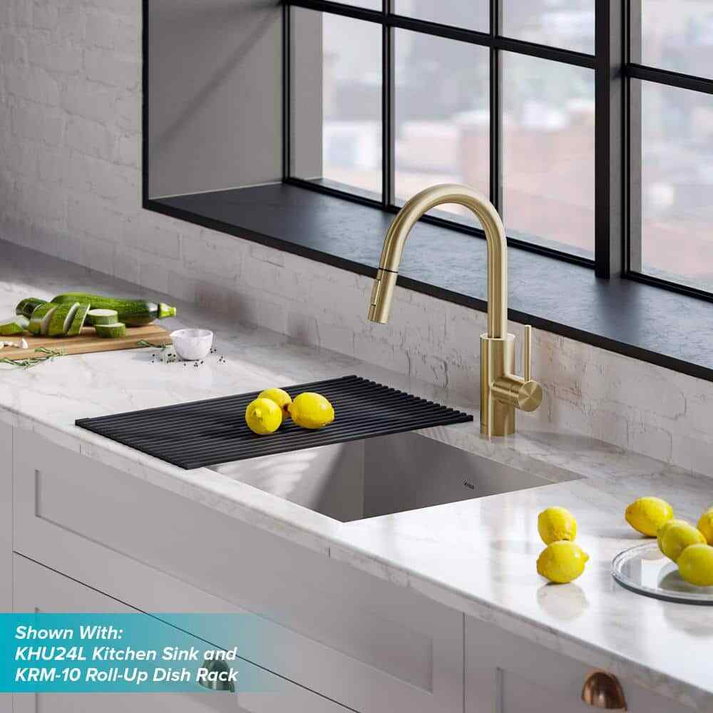 KRAUS Oletto Single-Handle Pull-Down Kitchen Faucet w/ Dual-Function Sprayer