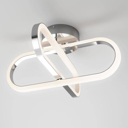 Artika Arlo 14 in. 1-Light Chrome LED Modern Flush Mount Ceiling Light