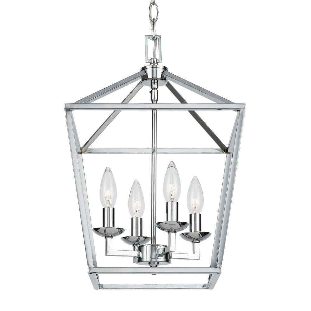 Home Decorators Weyburn 4-Light Polished Chrome Farmhouse Chandelier CP 46201