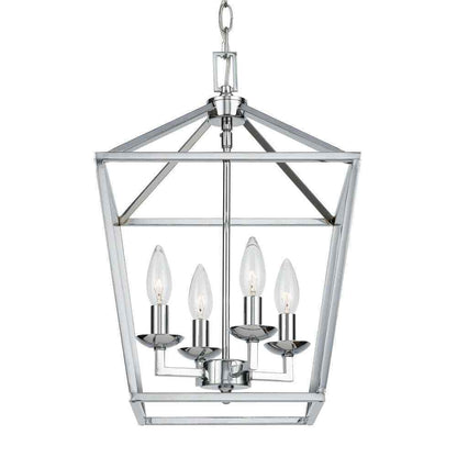 Home Decorators Weyburn 4-Light Polished Chrome Farmhouse Chandelier CP 46201