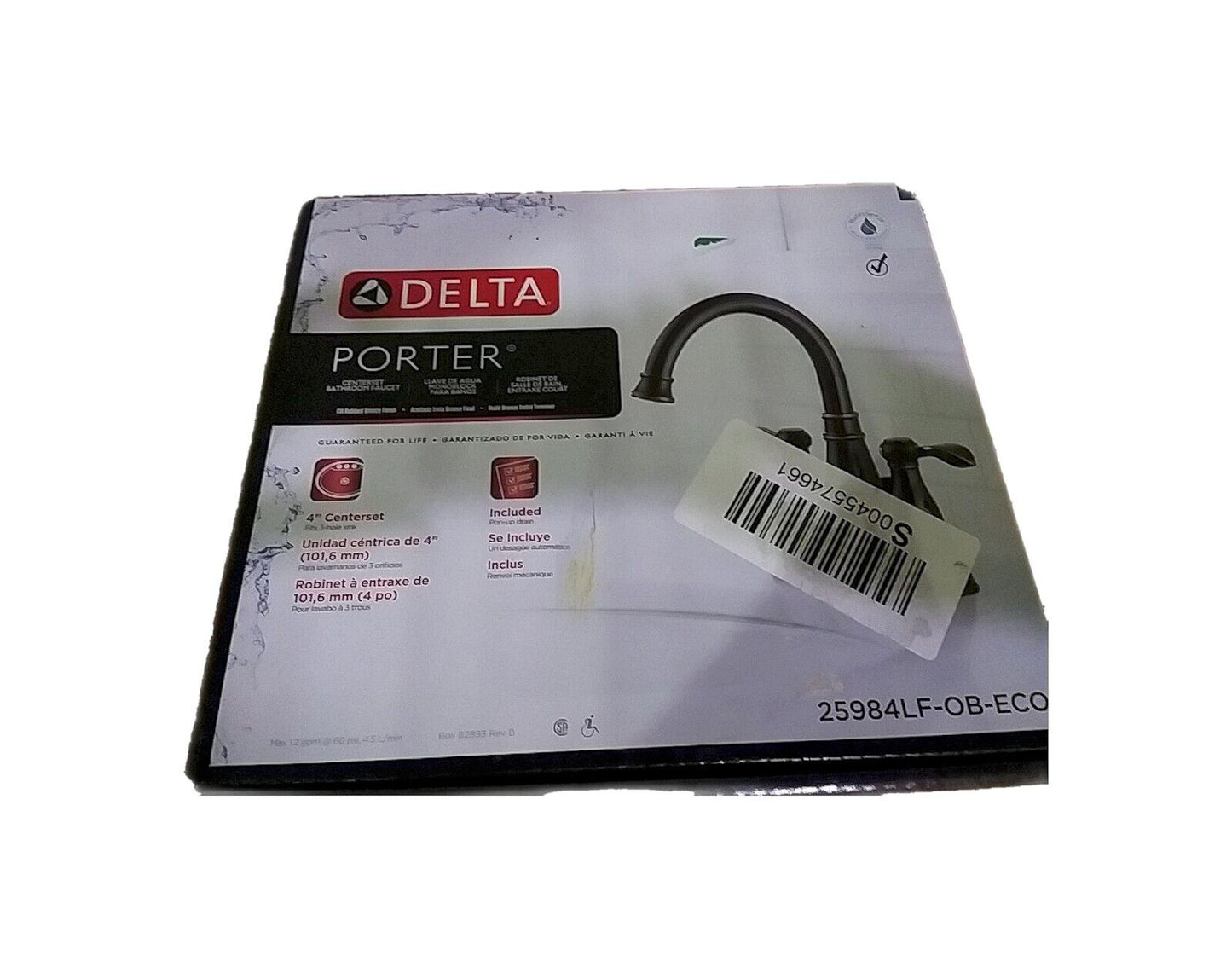 Delta Porter 4 in. Centerset 2-Handle Bathroom Faucet in Oil Rubbed Bronze