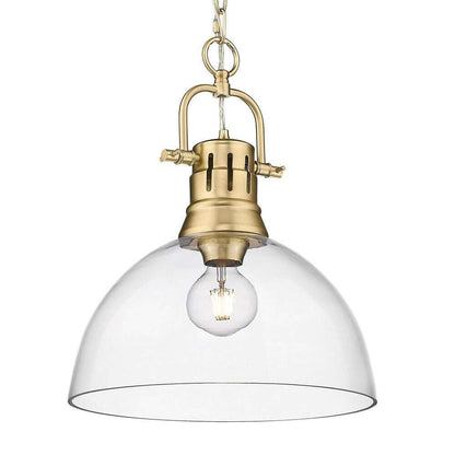 Golden Lighting Duncan 1-Light Brushed Champagne Bronze Standard Pendant Light